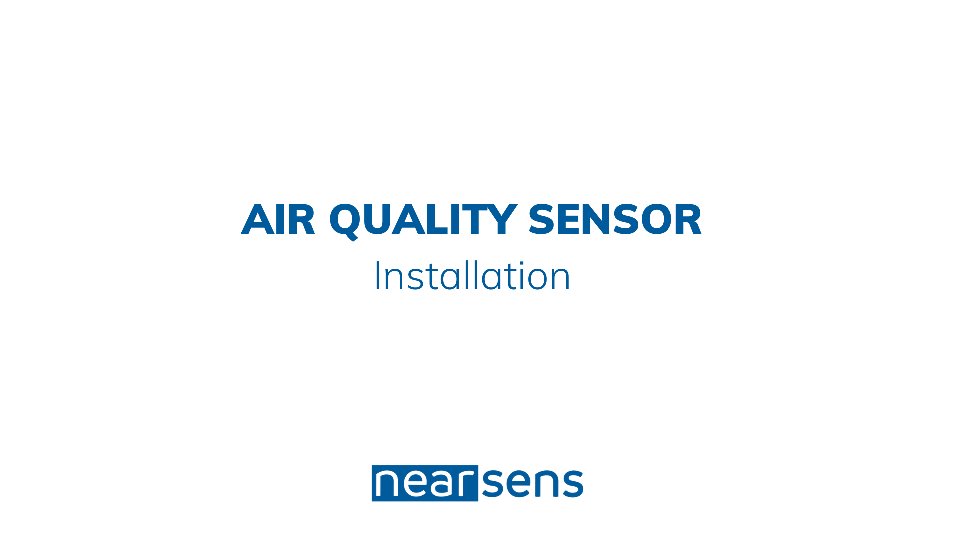 air quality sensor installation