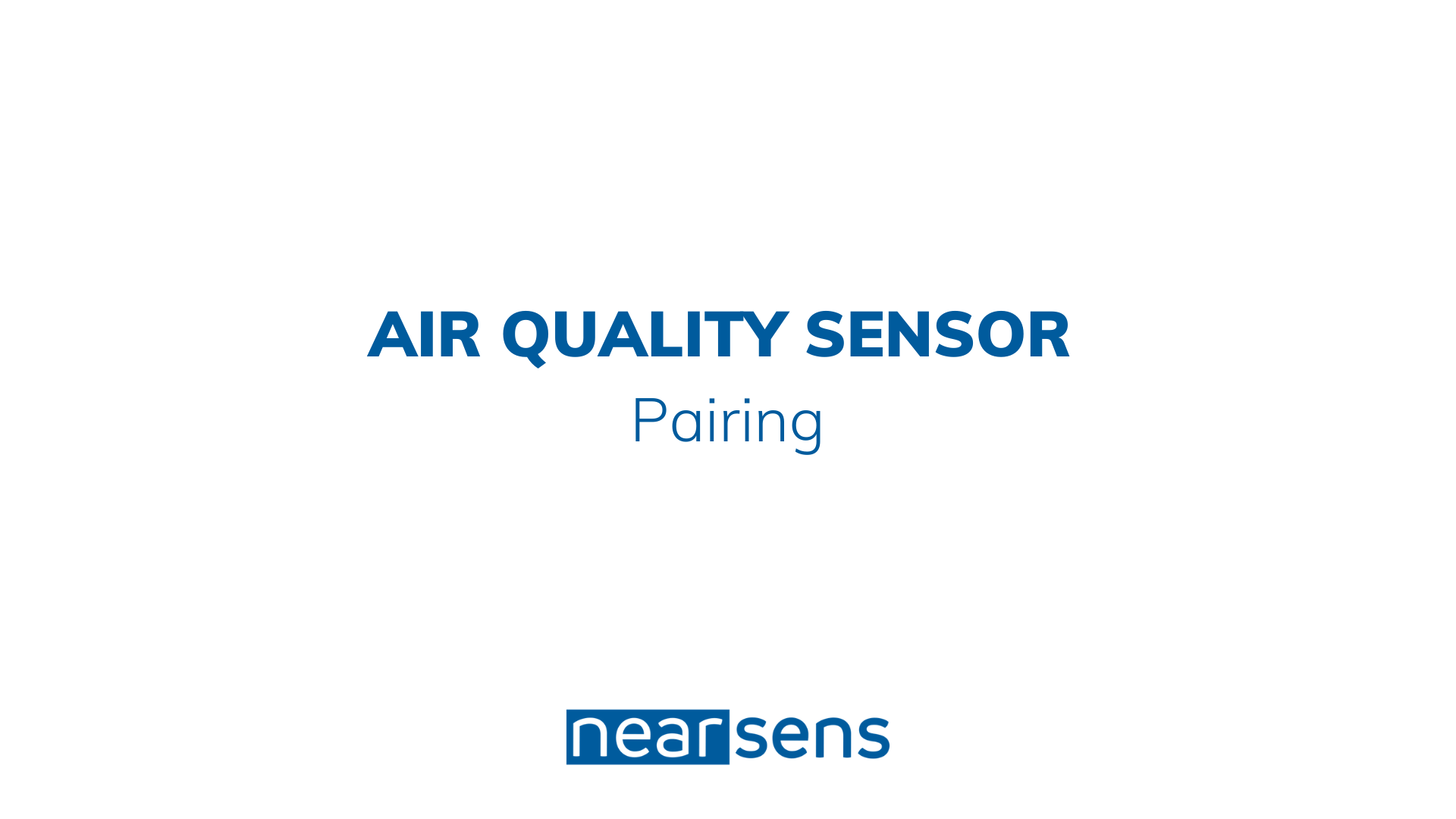 air quality sensor pairing