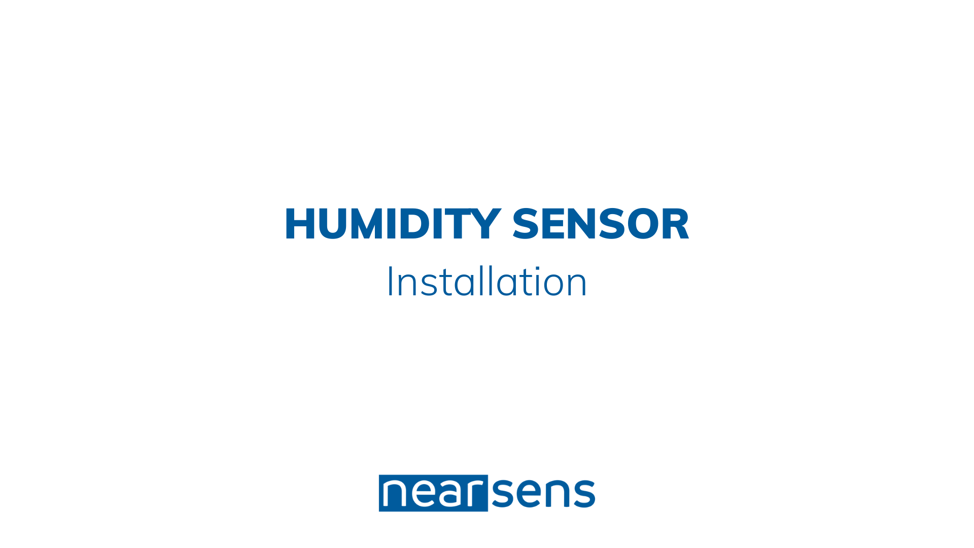 humidity sensor installation