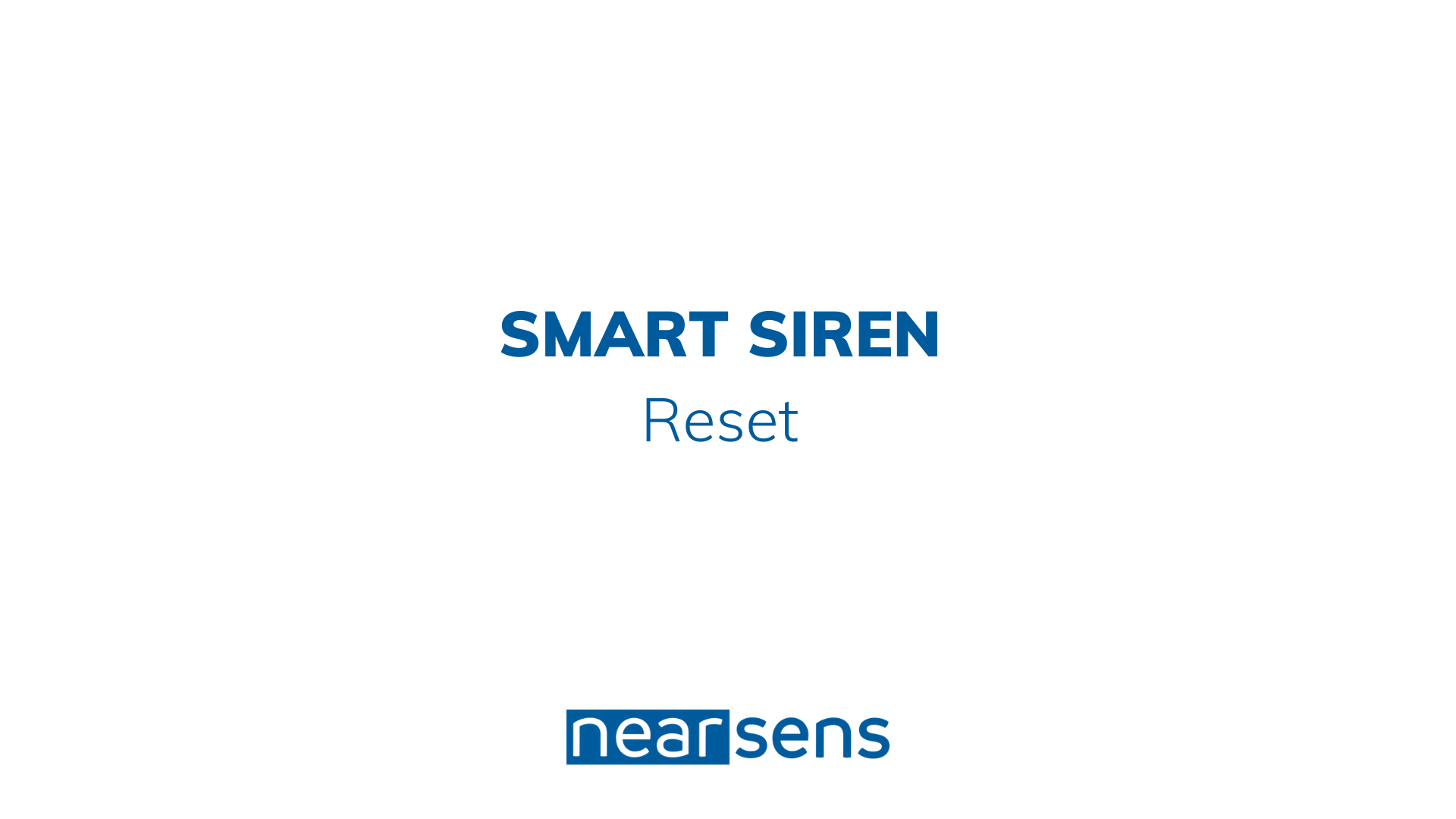 nearsens smart siren reset