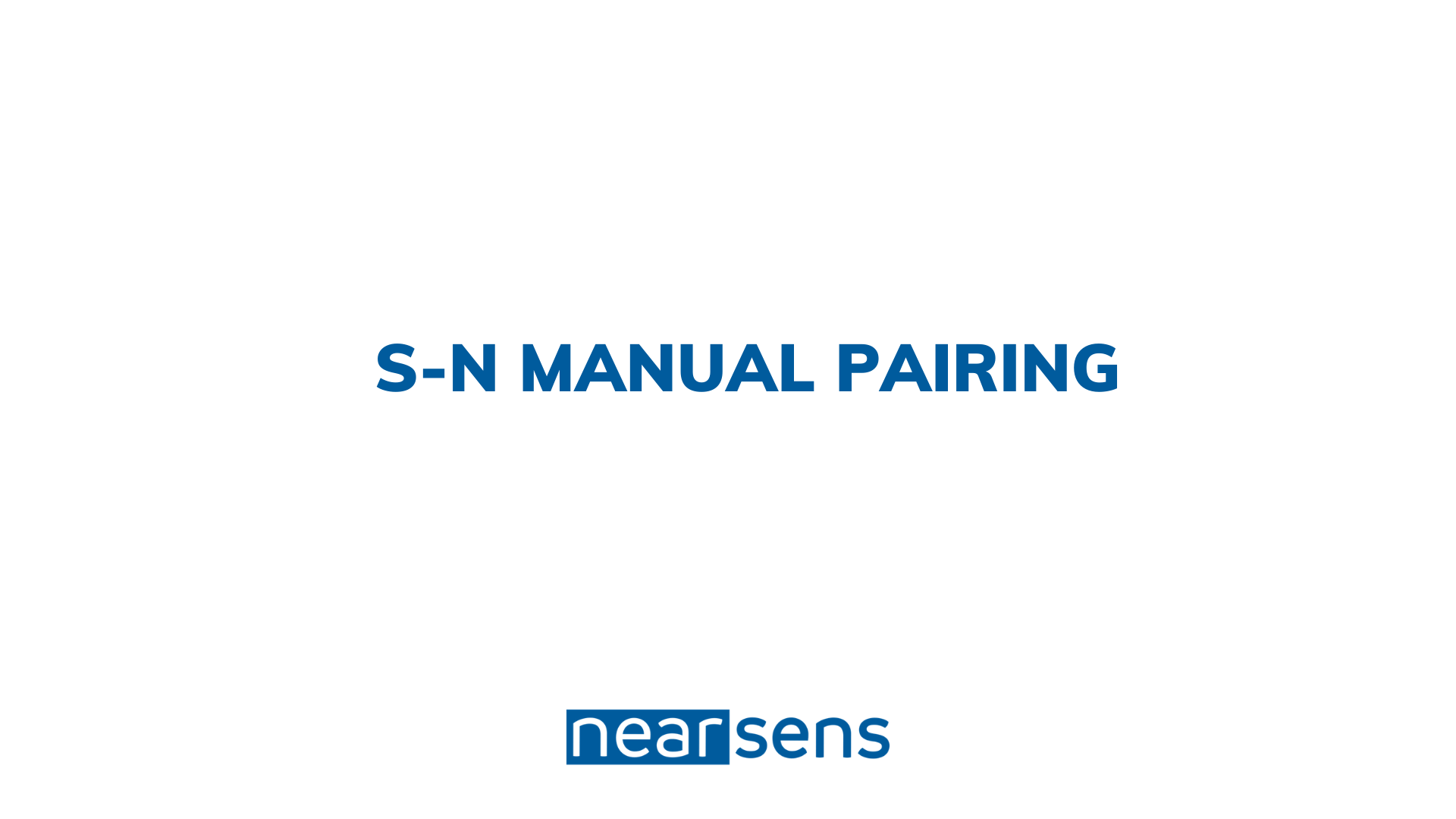nearsens Manual SN pairing